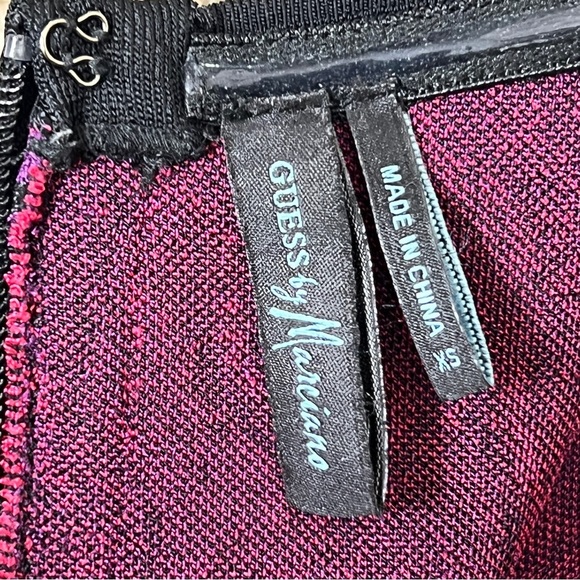 GUESS by Marciano Y2K Strapless Bodycon Knit Dress Punk Animal Print Women’s XS - Picture 5 of 9